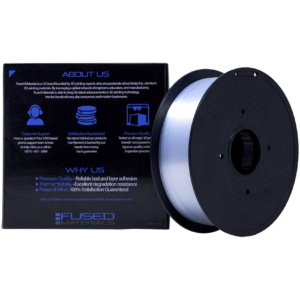 Fused Materials Transparent PC+ 3D Printer Filament - 1kg Spool, 1.75mm, Dimensional Accuracy +/- 0.03 mm, (Trans PC Plus)