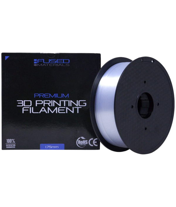 Fused Materials Transparent PC+ 3D Printer Filament - 1kg Spool, 1.75mm, Dimensional Accuracy +/- 0.03 mm, (Trans PC Plus)