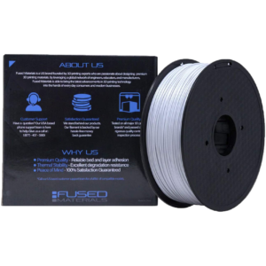 Fused Materials White ASA 3D Printer Filament - 1kg Spool, 1.75mm, Dimensional Accuracy +/- 0.03 mm, (White)