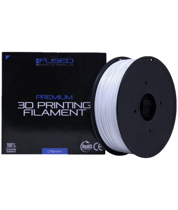 Fused Materials White ASA 3D Printer Filament - 1kg Spool, 1.75mm, Dimensional Accuracy +/- 0.03 mm, (White)