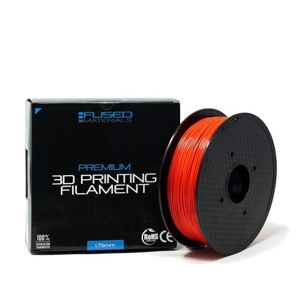 Fused Materials Red PLA 3D Printer Filament - 1kg Spool, 1.75mm, Dimensional Accuracy 0.03 mm, (Red) 1