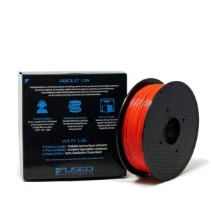 Fused Materials Red PLA 3D Printer Filament - 1kg Spool, 1.75mm, Dimensional Accuracy 0.03 mm, (Red) 1