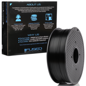 Fused Materials PA12 3D Printer Filament, 1.75mm, 1kg roll – Nylon 12 Filament – Moisture Resistant Filament for 3D Printers (Black)